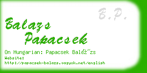 balazs papacsek business card